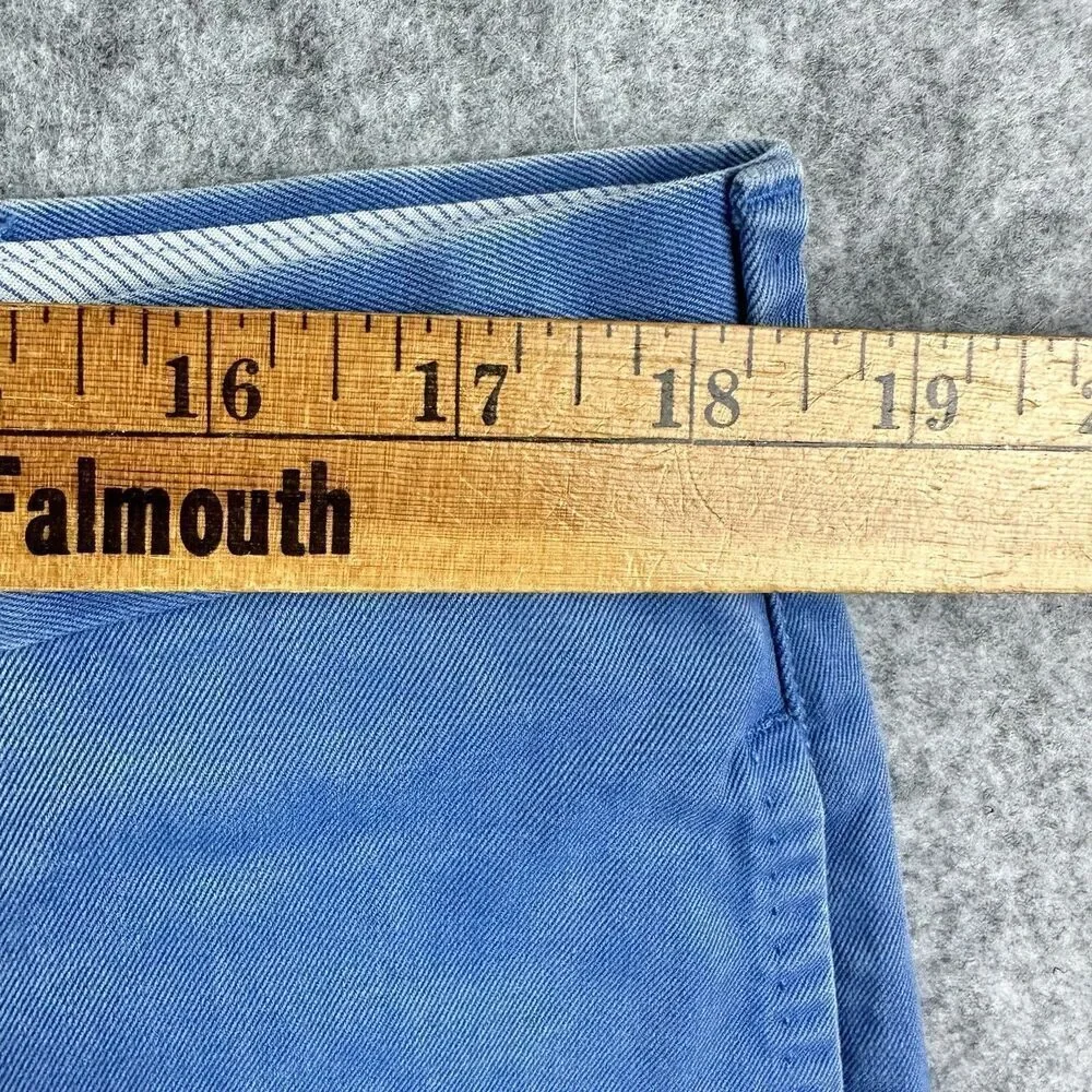 Peter Millar Shorts Mens 38 Blue Winston Washed Twill Chino Pima Cotton Preppy